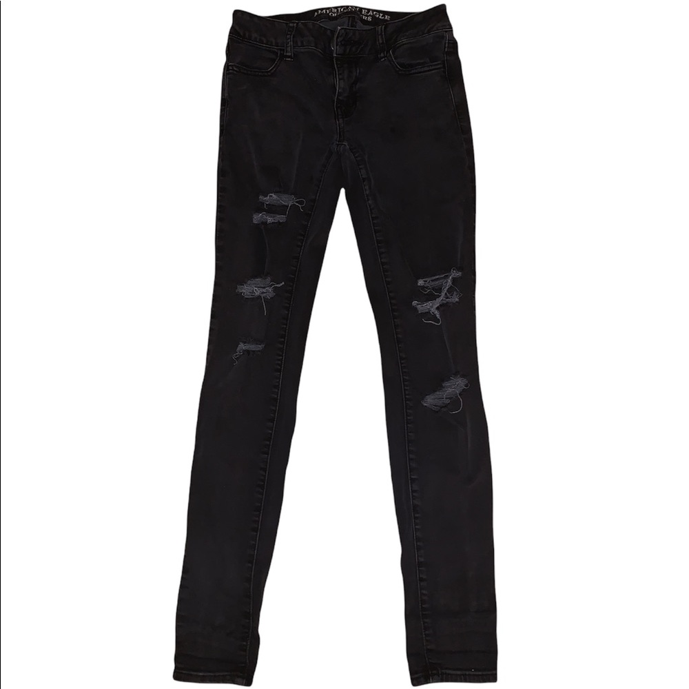 American Eagle Black Ripped Jeans